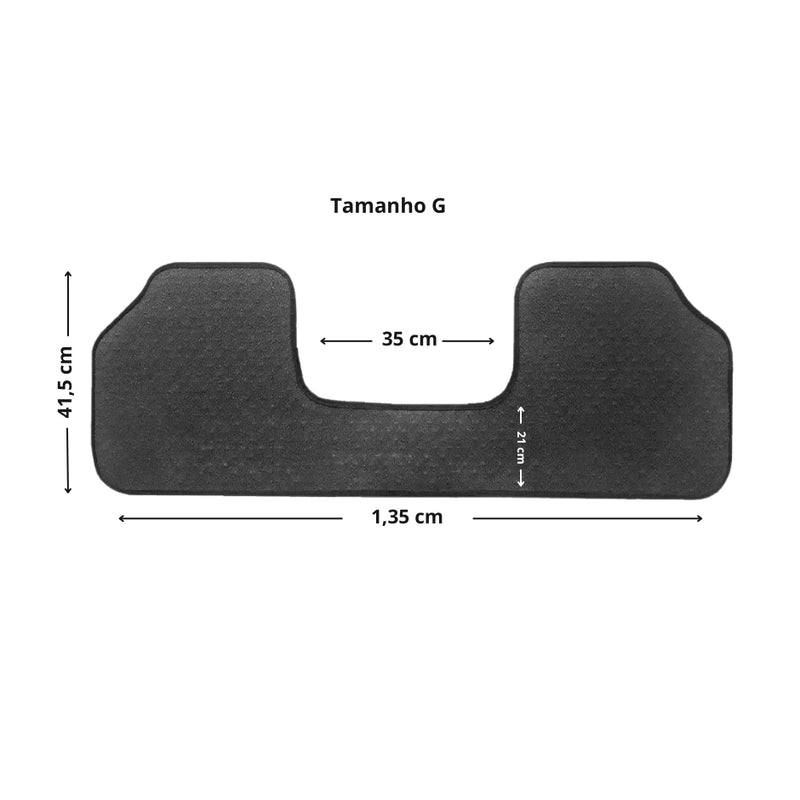 Tapete Traseiro Inteiriço Universal em Borracha PVC para Carro – Tamanho Grande, Antiderrapante e Resistente