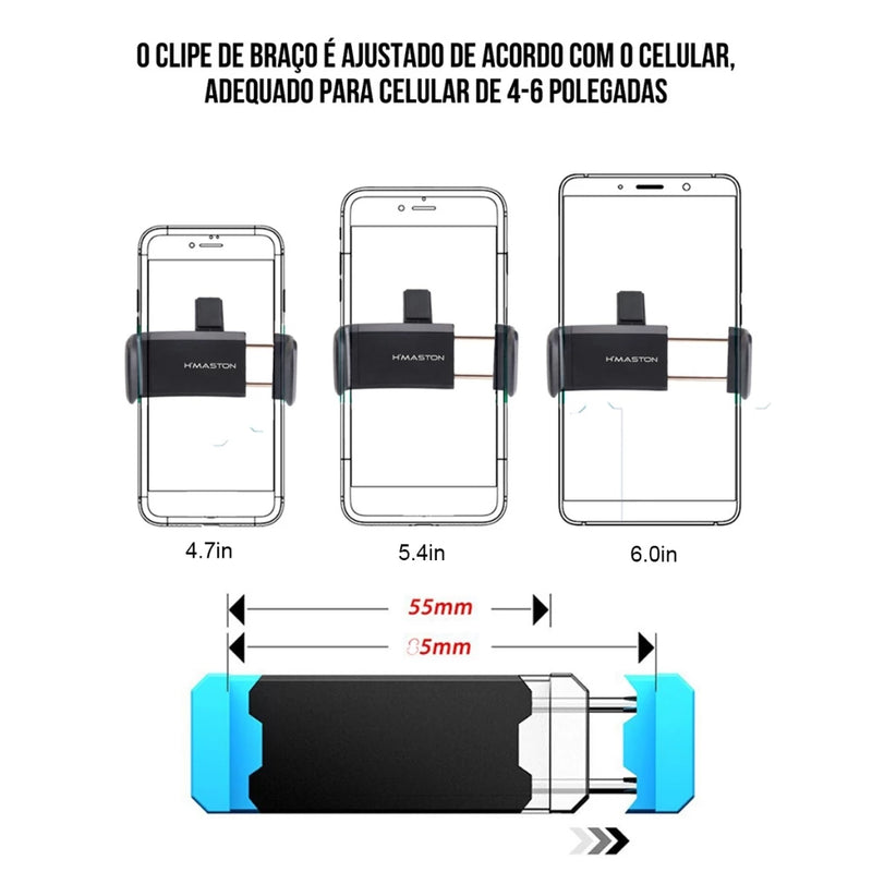 Suporte de Celular Veicular CJ-20 para Carro – Saída de Ar, Ajustável 360°, Universal