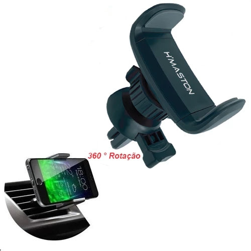 CJ-350 Suporte Celular GPS Veicular Carro Universal Automóvel Saída Ar Grampo Ajustável 360°