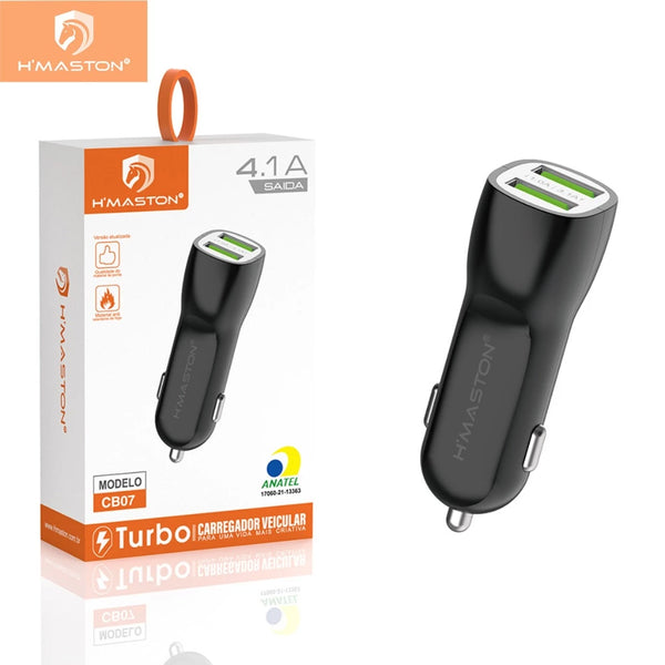 Carregador Veicular CB-07 com 2 Entradas USB – Fonte 12V para Celular no Carro, Rápido e Universal